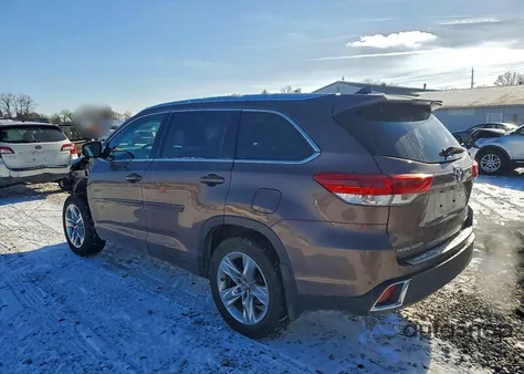 2017 Toyota Highlander Limited из США, поврежденный, VIN 5TDDZRFH3HS445995